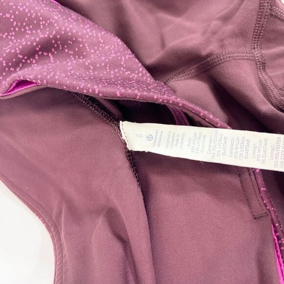lululemon athletica Swift Speed Tight Leggings Womens 6 Burgundy Pink High Rise - Picture 2 of 13